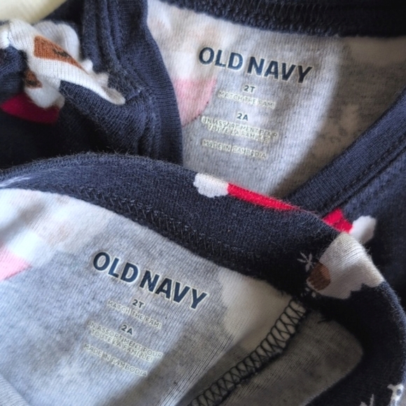 old navy christmas santa snug fit cotton pajama set 2T toddler unisex - Picture 2 of 7